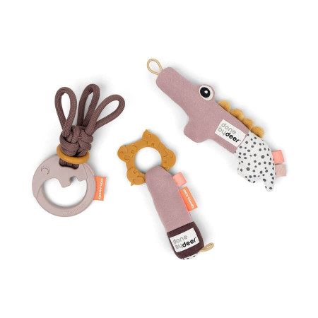 Done by Deer Tiny toys Geschenkset Deer friends Rosa