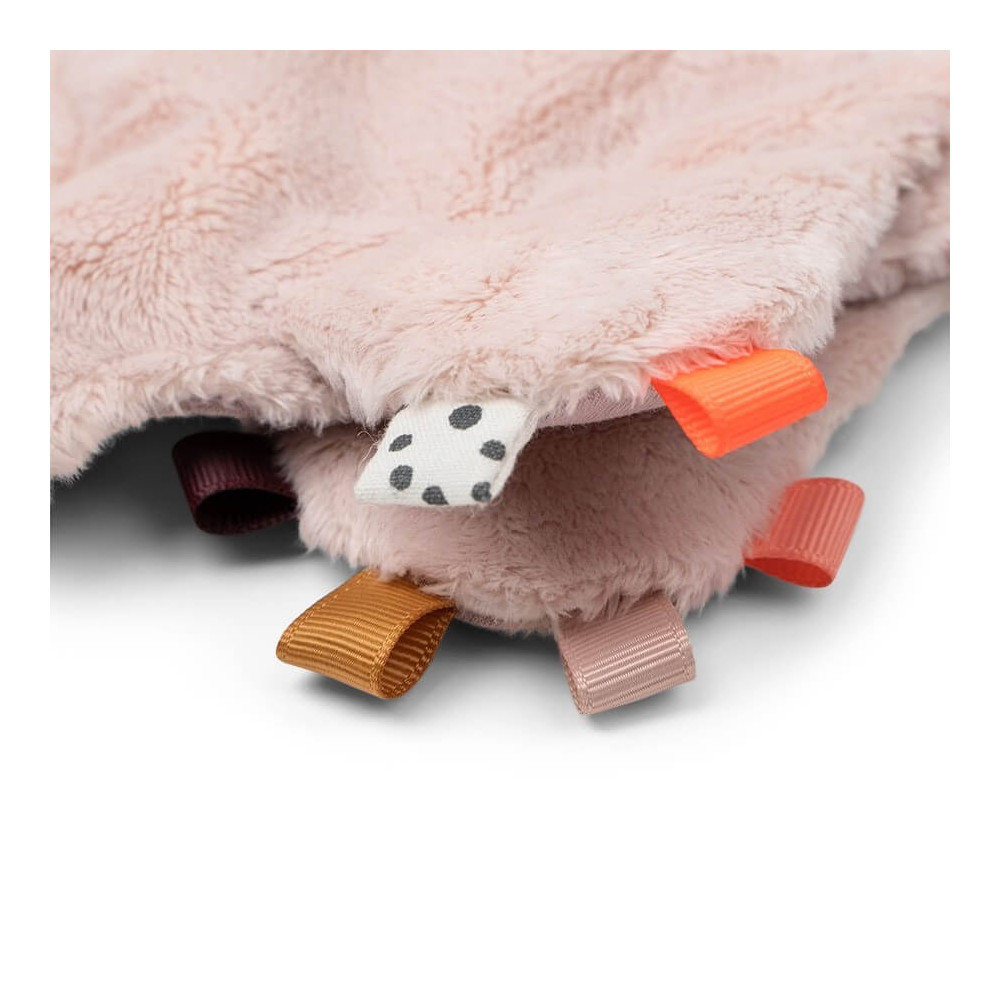 Done by Deer Kuscheltuch Wal mit Schnullerbefestigung rosa