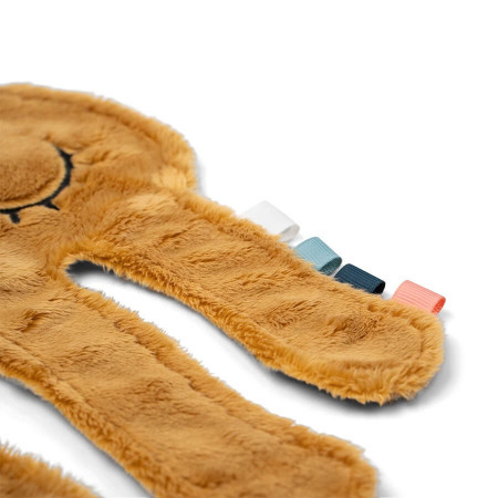 Done by Deer Kuscheltuch Qualle mit Schnullerbefestigung senfgelb