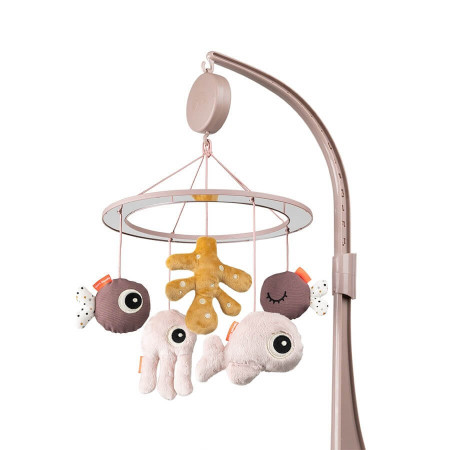 Done by Deer Musik Mobile mit Spiegel Sea friends Rosa