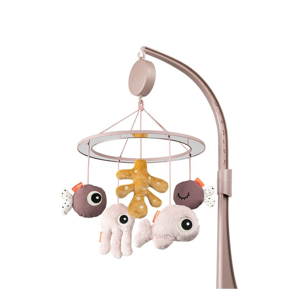 Done by Deer Musik Mobile mit Spiegel Sea friends Rosa