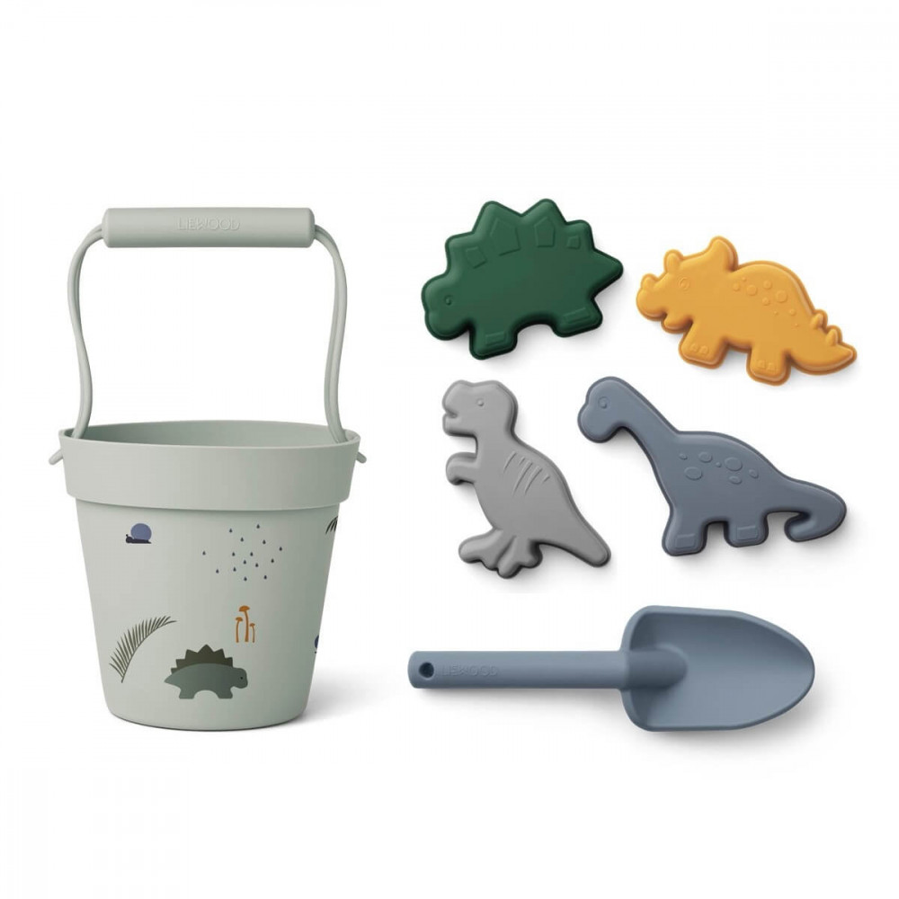 Liewood Silikon Sandspielzeug-Set Dante Dino dove blue multi mix