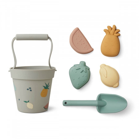 Liewood Silikon Sandspielzeug-Set Dante Fruit/dove blue multi mix