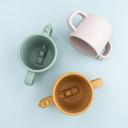 Done by Deer Silikonbecher Peekaboo Croco Senfgelb