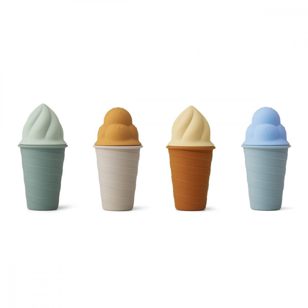 Liewood Waffeleis aus Silikon - 4er Set, Sky blue multi mix Liewood Waffeleis aus Silikon - 4er Set, Sky blue multi mix