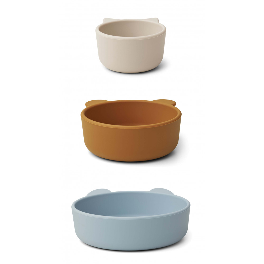 Liewood Schüssel 3er Set Eddie - Blue multi mix Liewood Schüssel 3er Set Eddie - Blue multi mix