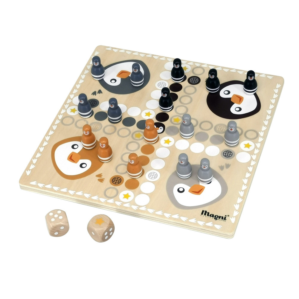 Magni 2in1 Brettspiel Pinguin aus Holz Magni 2in1 Brettspiel Pinguin aus Holz