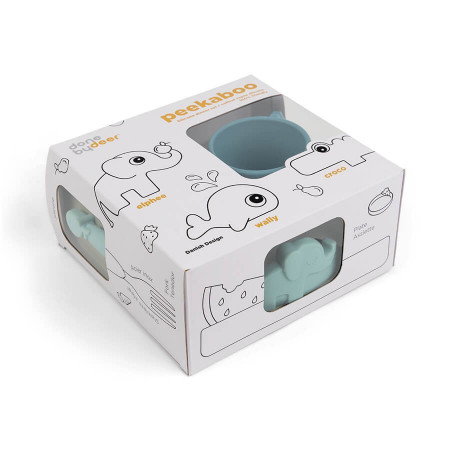 Done by Deer Geschirrset Peekaboo Deer Friends Blau