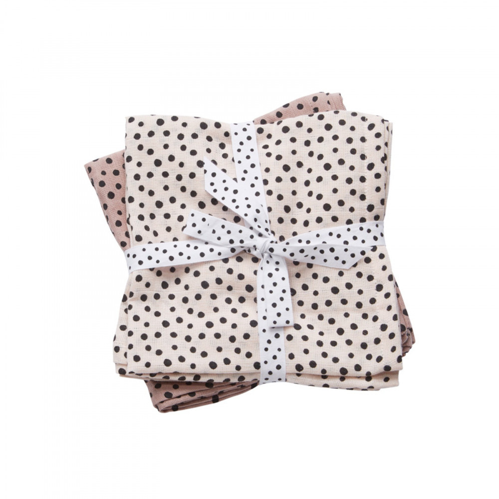 Done by Deer Spucktücher Set Happy Dots Rosa Done by Deer Spucktücher Set Happy Dots Rosa
