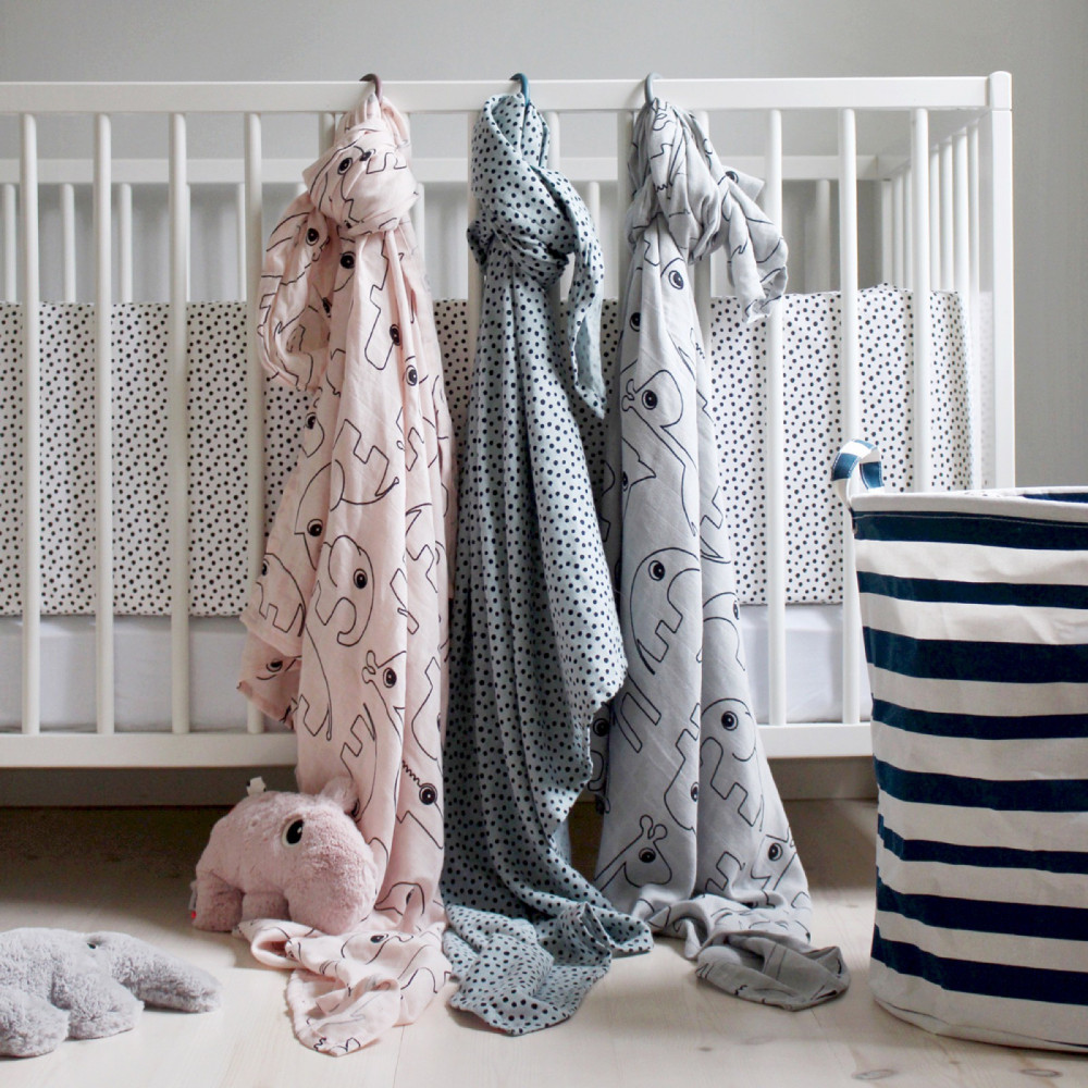 Done by Deer XL Mullwindeln / Pucktücher Set Happy Dots Blau Done by Deer XL Mullwindeln / Pucktücher Set Happy Dots Blau