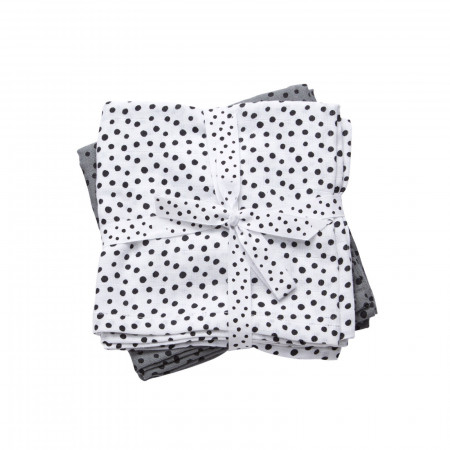 Done by Deer XL Mullwindeln / Pucktücher Set Happy Dots Grau Done by Deer XL Mullwindeln / Pucktücher Set Happy Dots Grau