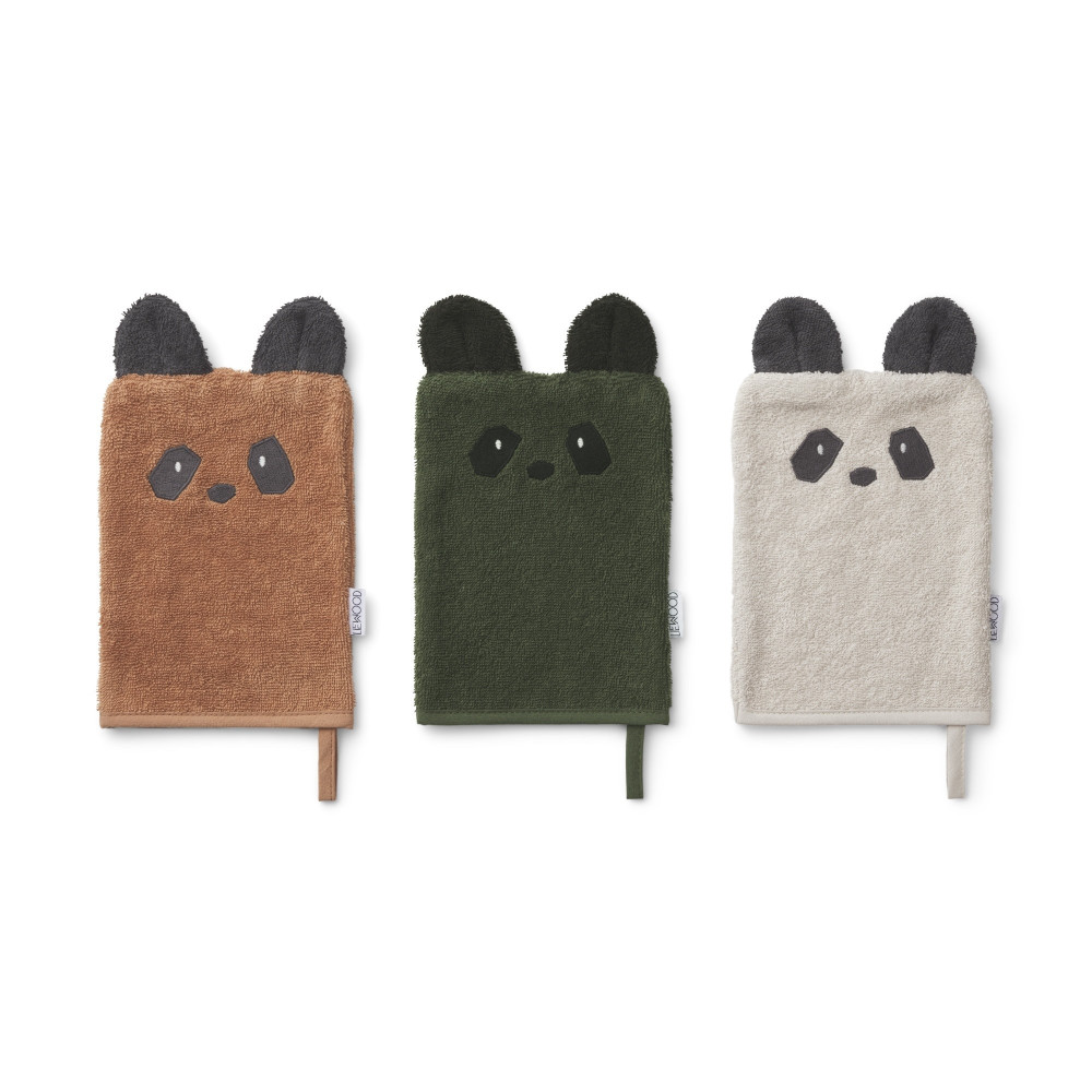 Liewood Waschlappen 3er Set, Dino Dove Blue Mix Liewood Waschlappen 3er Set, Dino Dove Blue Mix