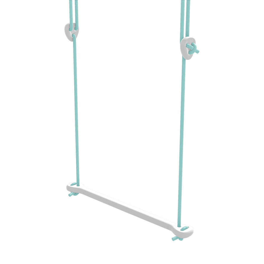 Lillagunga Trapez Bone Birke weiss - Seile grün
