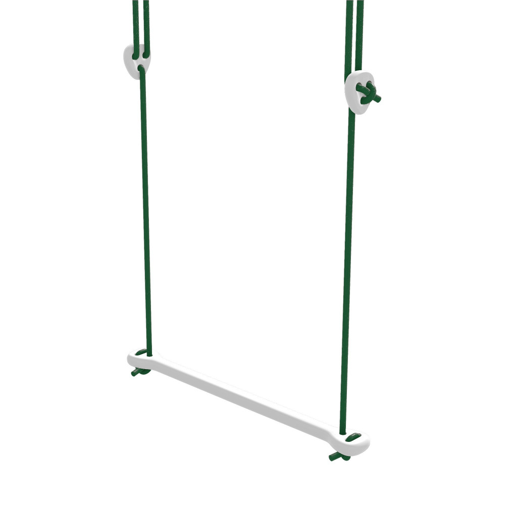 Lillagunga Trapez Bone Birke weiss - Seile grün