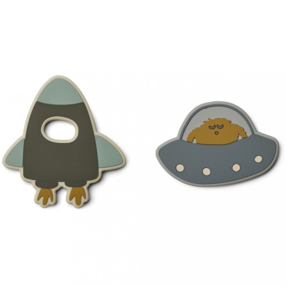 Liewood Beißring Gia 2er-pack Space blue multi mix Liewood Beißring Gia 2er-pack Space blue multi mix