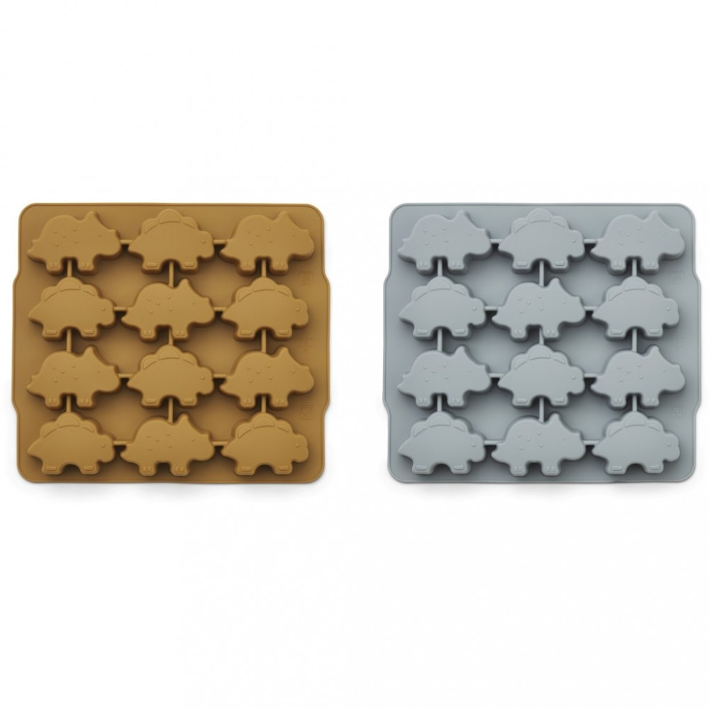 Liewood Eiswürfelformen Dino golden caramel/blue fog mix