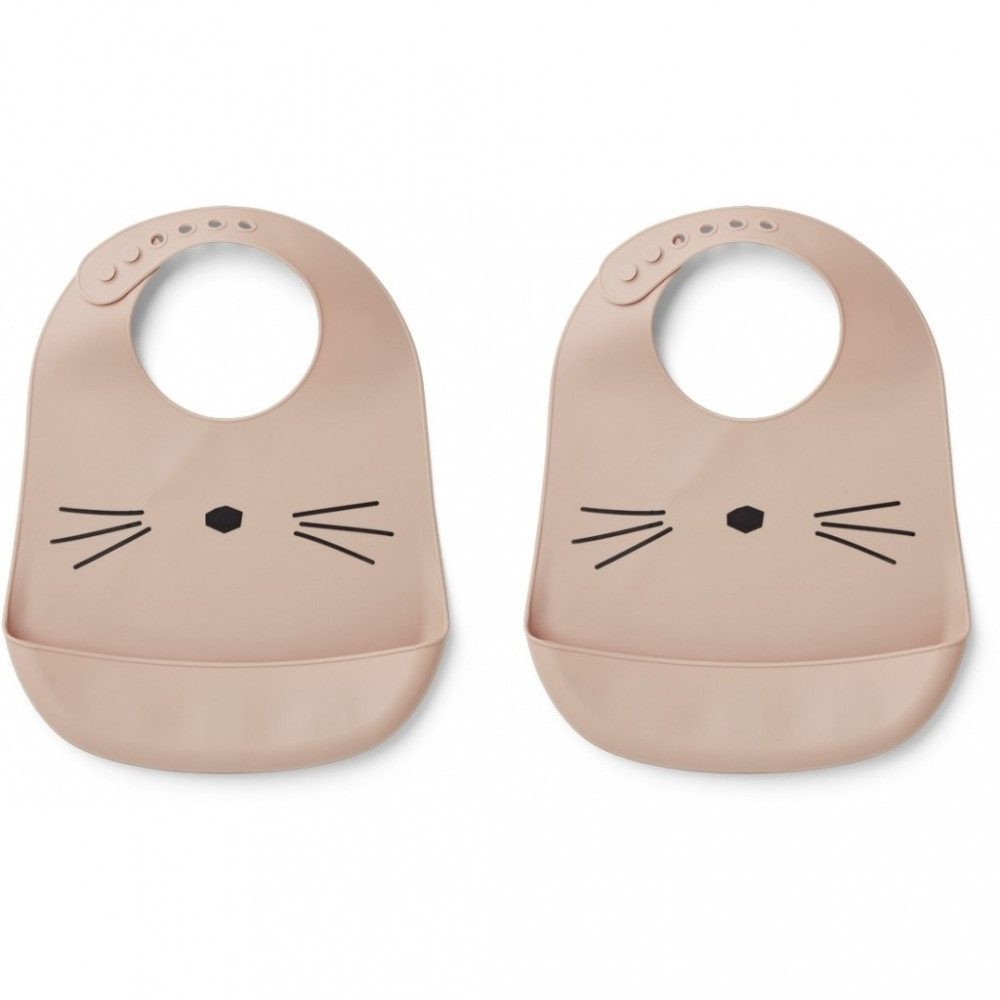 Liewood Silikon Lätzchen-Set Tilda, Katze rosa Liewood Silikon Lätzchen-Set Tilda, Katze rosa