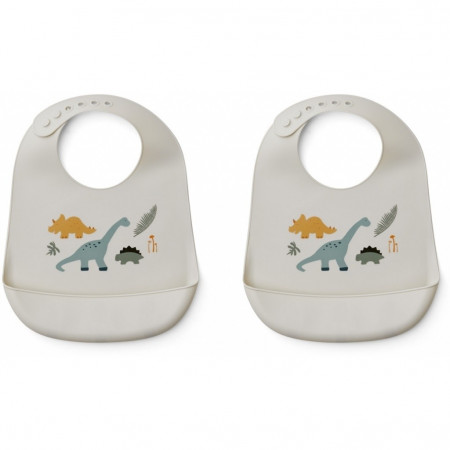 Liewood Silikon Lätzchen-Set Tilda, Dino Mix Liewood Silikon Lätzchen-Set Tilda, Dino Mix