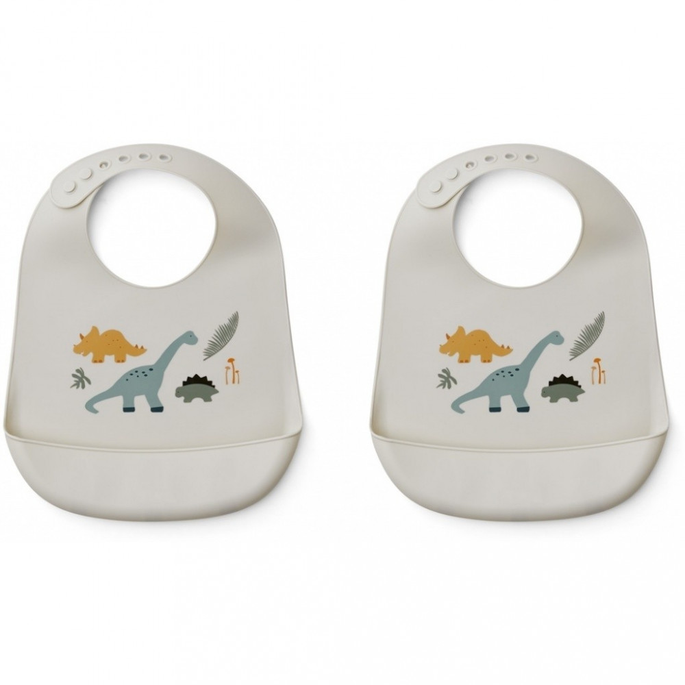 Liewood Silikon Lätzchen-Set Tilda, Dino Mix Liewood Silikon Lätzchen-Set Tilda, Dino Mix