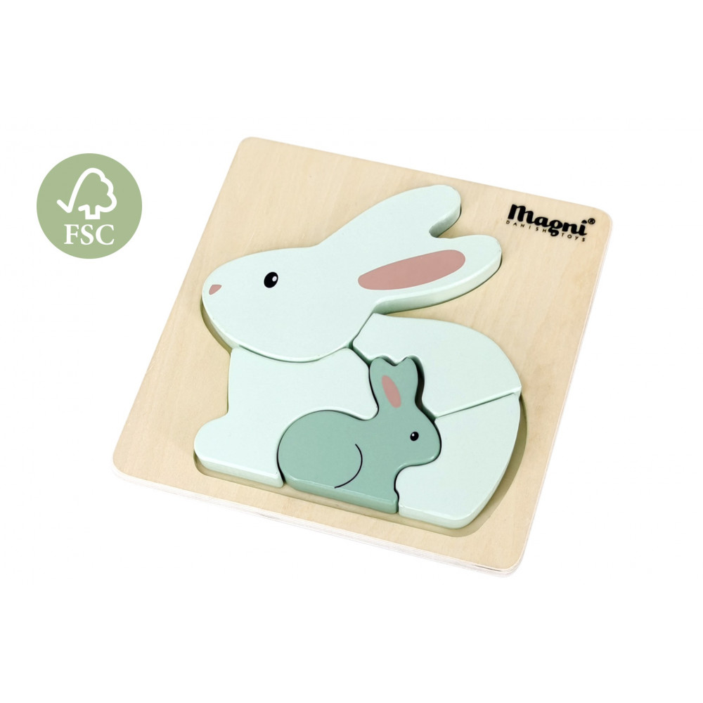 Magni Baby Steckpuzzel Hasen +18M. Magni Baby Steckpuzzel Hasen +18M.