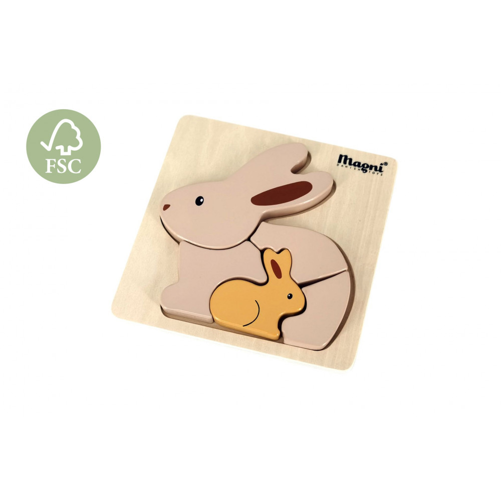 Magni Baby Steckpuzzel Hasen +18M. beige Magni Baby Steckpuzzel Hasen +18M. beige