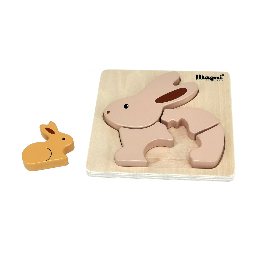 Magni Baby Steckpuzzel Hasen +18M. beige Magni Baby Steckpuzzel Hasen +18M. beige