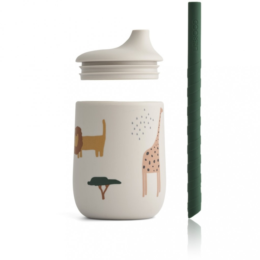Liewood Silikonbecher Ellis Safari sandy mix Liewood Silikonbecher Ellis Safari sandy mix
