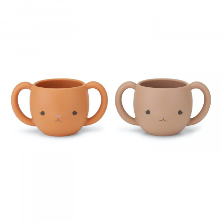 Konges Sløjd 2er Set Kindertassen - Blush/Terracotta Rot