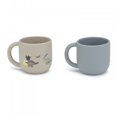 Konges Sløjd 2er Pack Kindertasse / Becher - Dino