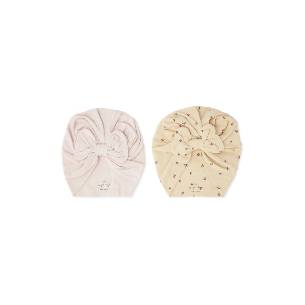 Konges Sløjd Bambi Hauben 2er Set - Bloom/Lavendar Mists, 0-9 Monate