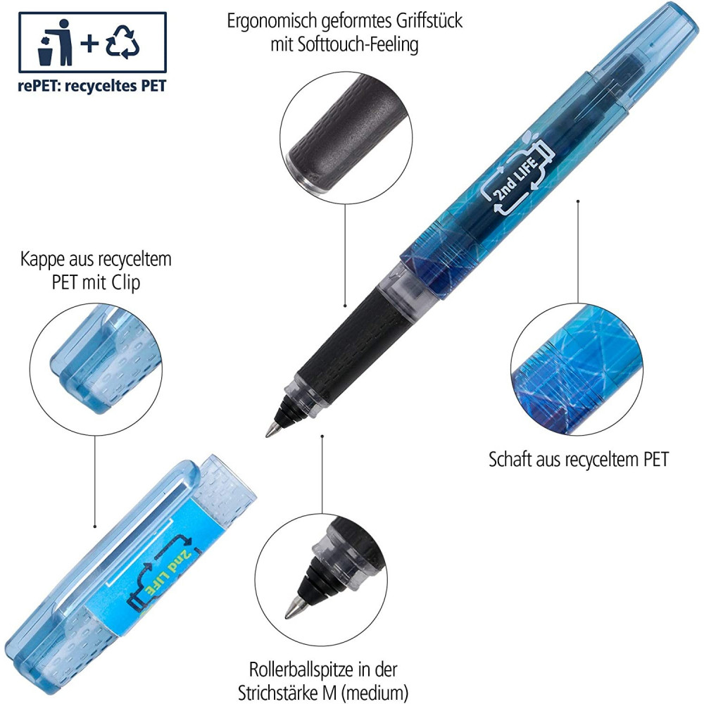 Stabilo ergonomischer Füller Füllfederhalter schwarz/koralle