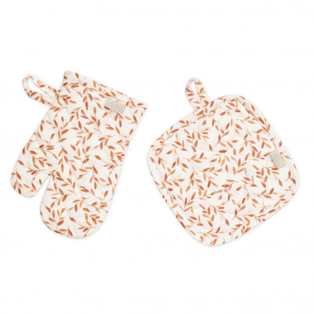 Cam Cam Ofenhandschuh und Topflappen Spielset - Caramel Leaves