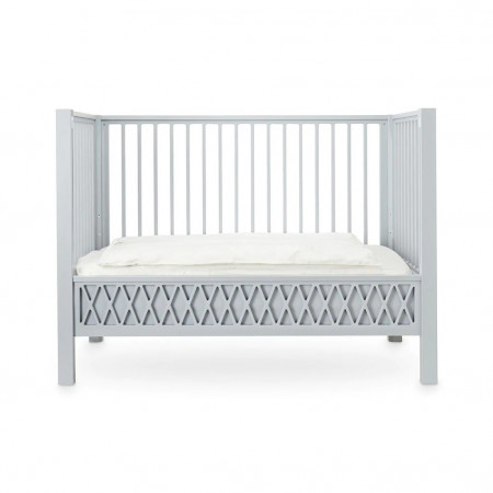 Cam Cam Copenhagen Harlequin Baby Bett, 60x120cm - Hellgrau