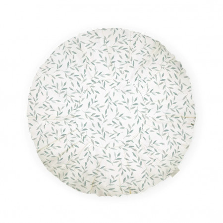 Cam Cam Rundes Kissen - Green Leaves
