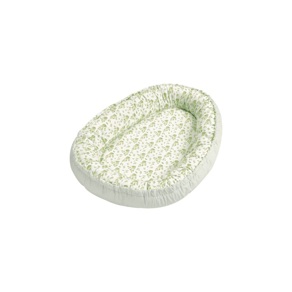 HomeCreation Babynest aus Baumwolle weiß/grün HomeCreation Babynest aus Baumwolle weiß/grün