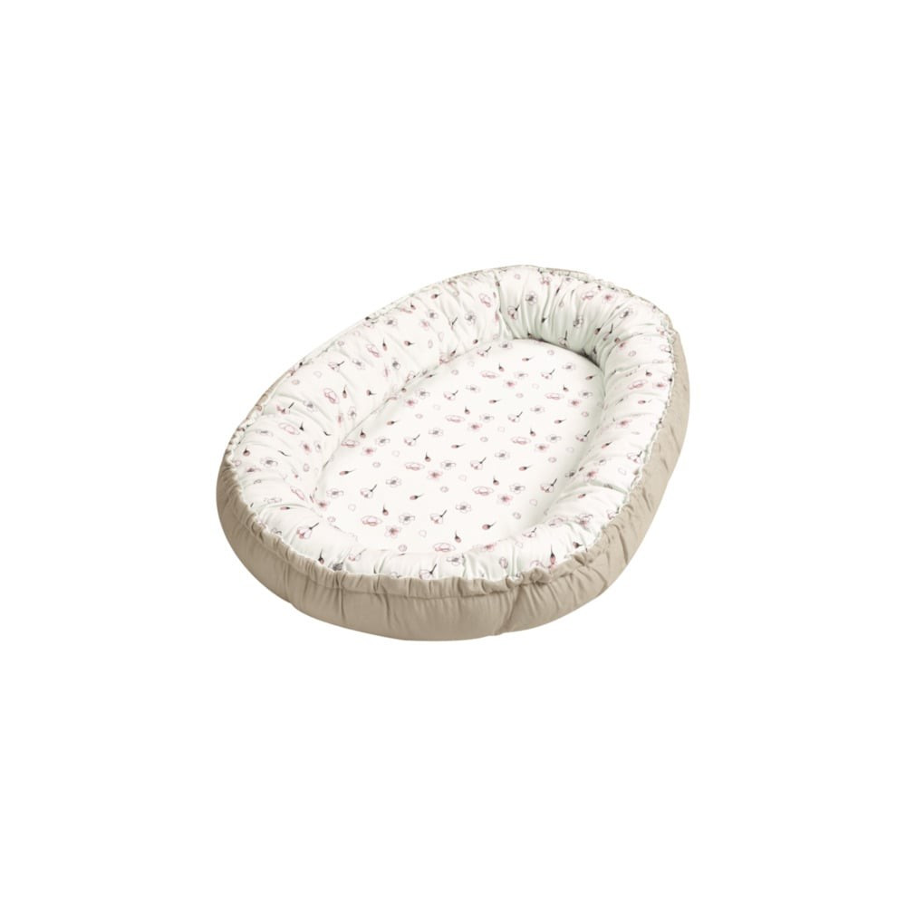 HomeCreation Babynest aus Baumwolle weiß/grün HomeCreation Babynest aus Baumwolle weiß/grün