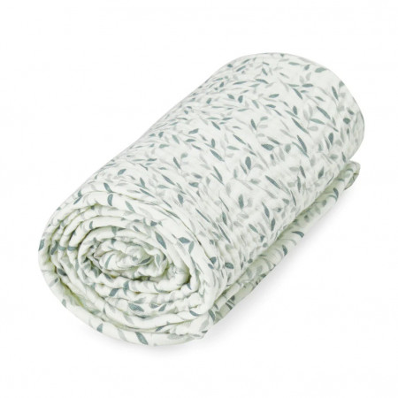 Cam Cam Musselin Babydecke - Green Leaves