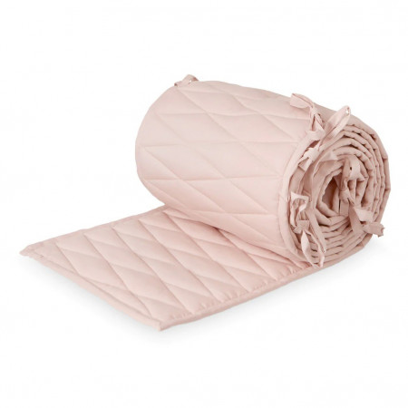 Cam Cam Bettumrandung mit Harlekin-Stickerei - Blossom Pink