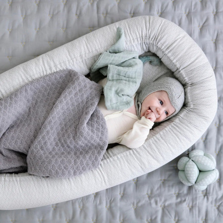 Cam Cam Copenhagen Baby Nestchen - Grey Wave