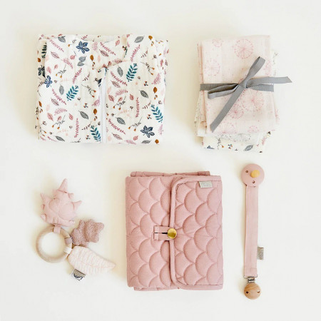 Cam Cam Copenhagen Musselin Schlafsack 0-6 Monate - Pressed Leaves Rose