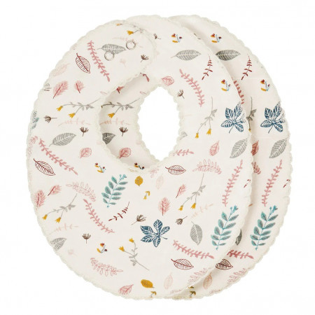 Cam Cam Jersey Lätzchen 2er pack - Pressed Leaves Rose