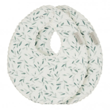 Cam Cam Jersey Lätzchen 2er pack - Green Leaves