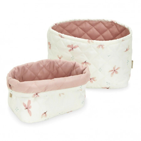 Cam Cam Gesteppte Aufbewahrungskörbe, 2er-Set - Windflower Creme