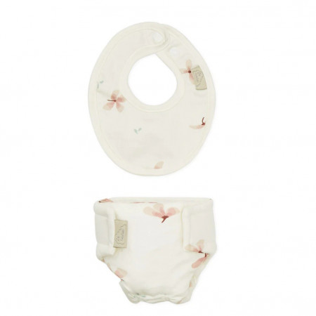 Cam Cam Puppen Lätzchen und Windel - Windflower Creme