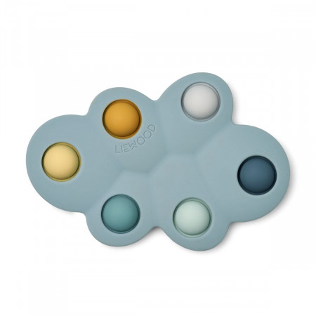 Liewood Pop-it-Spielzeug "Anne" Wolkendesign in Cloud / Whale blue mix
