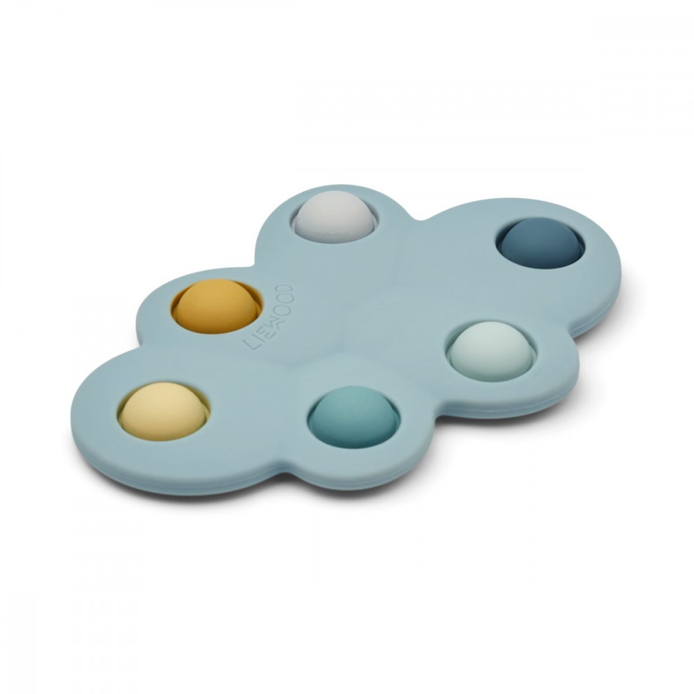 Liewood Pop-it-Spielzeug "Anne" Wolkendesign in Cloud / Whale blue mix