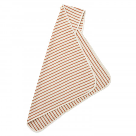 Liewood Baby Kapuzenhandtuch "Alba" in Y/D stripes Tuscany Rose / Creme de la creme  70 cm x 70 cm