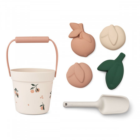 Liewood Silikon Sandspielzeug-Set Dante Peach / Sea shell