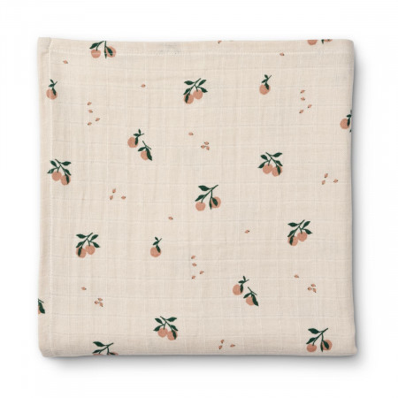 Liewood Musselin Mullwindel Wickeltuch "Ben" Peach / Sea shell 110 x 110 cm