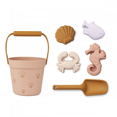 Liewood Silikon Sandspielzeug-Set Dante, Sea shell / Pale tuscany